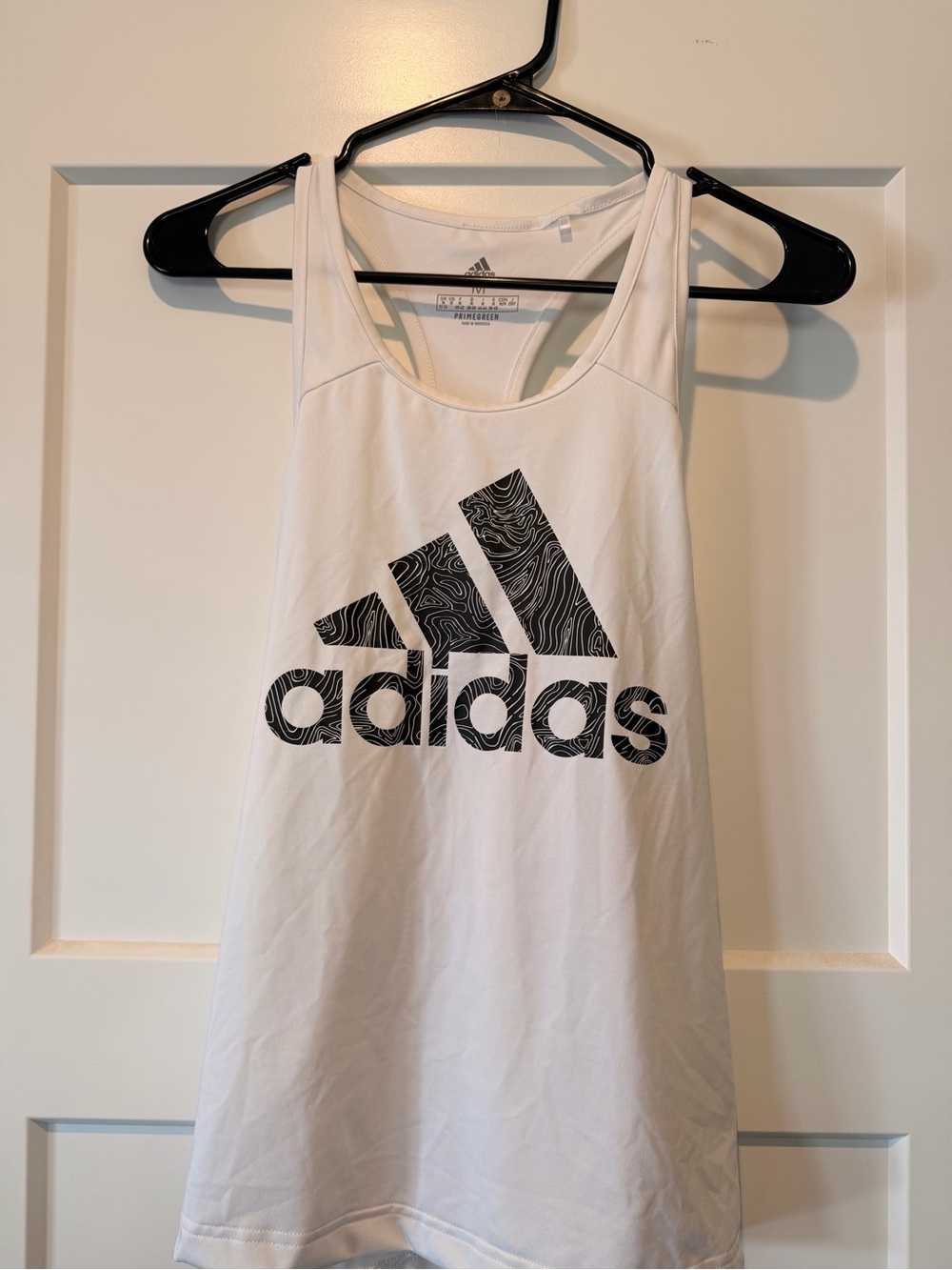 Adidas Primegreen White Racerback Logo Tank Top – Size M